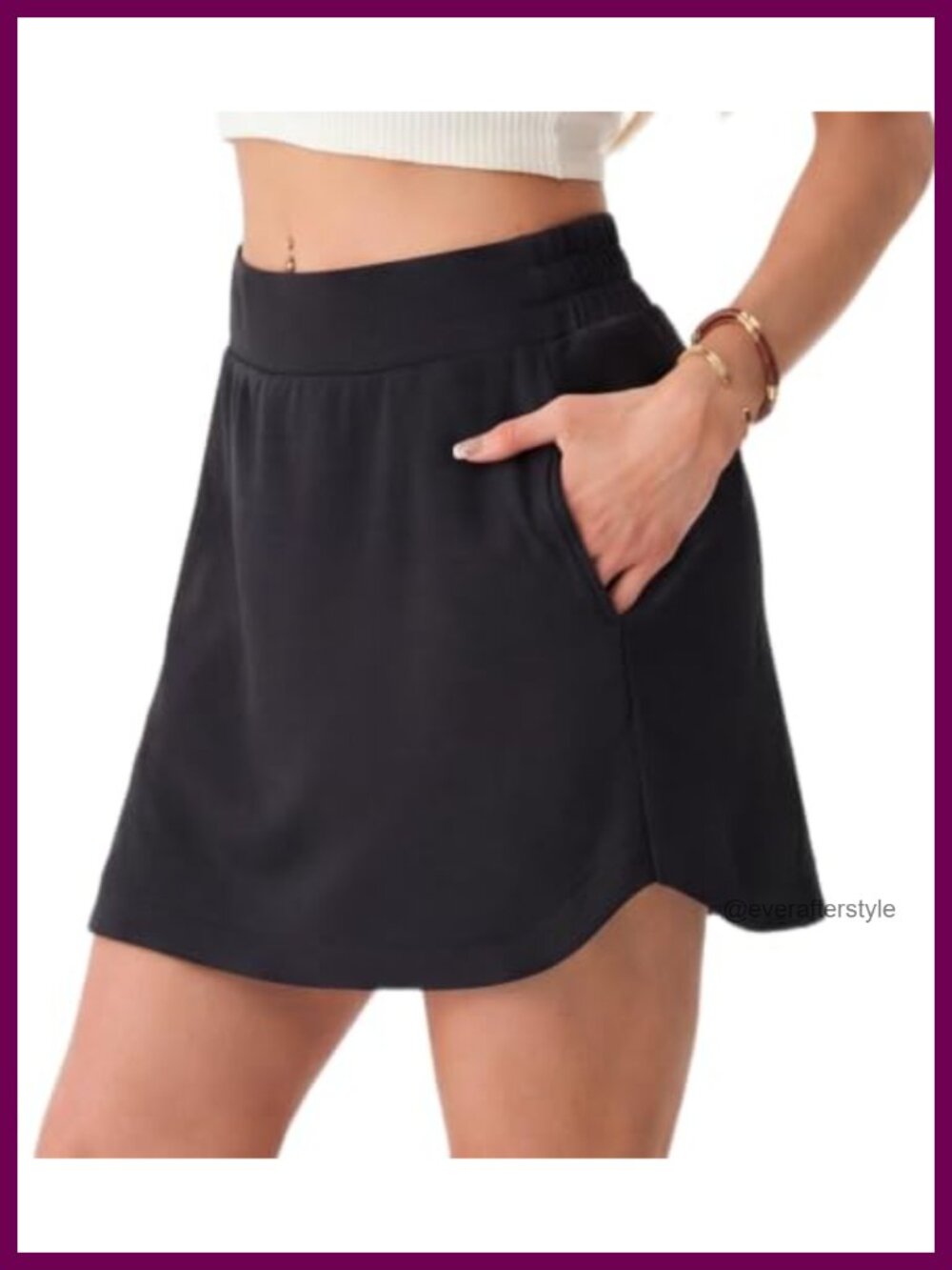 Women's Active Skort with 4 Pockets, Breathable Stretch Fabric